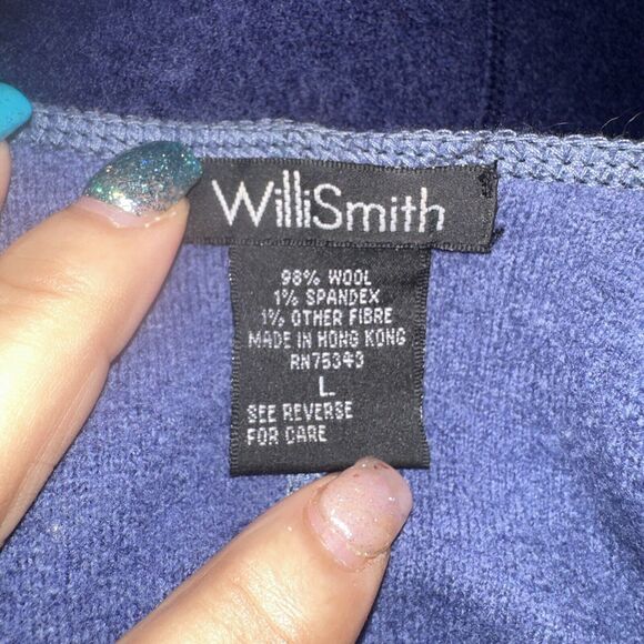 Willi Smith Women’s CARDIGAN Purple Open Front Jacket Sweater Size Large EUC - Picture 8 of 8